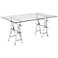 Zuo Lado Clear Tempered Glass Rectangular Writing Desk