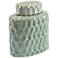 Zuo Lattice Soft Green 10 1/4"H Small Ceramic Covered Jar