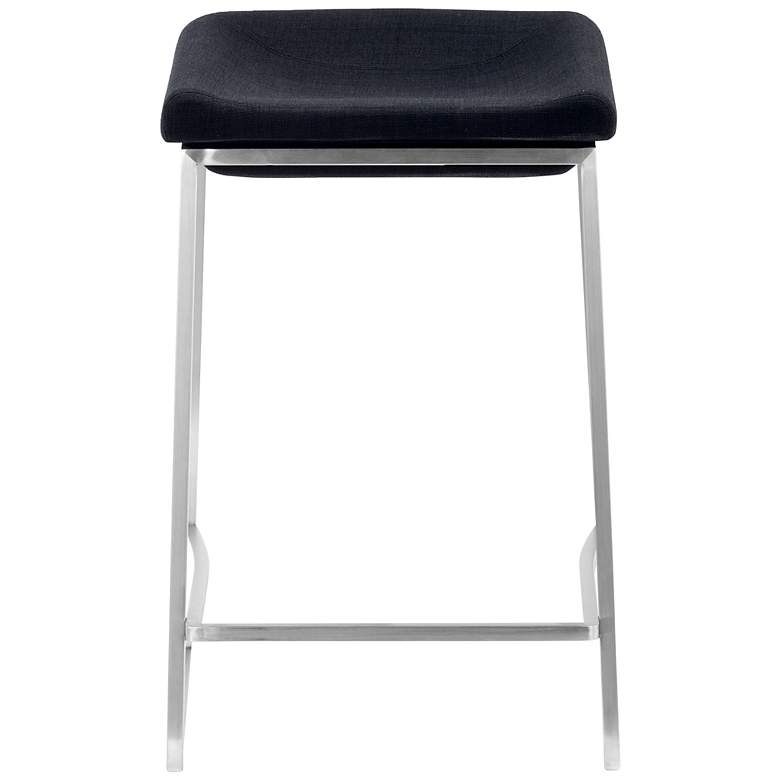 Image 3 Zuo Lids 25 1/2 inch Dark Gray Counter Stools Set of 2 more views