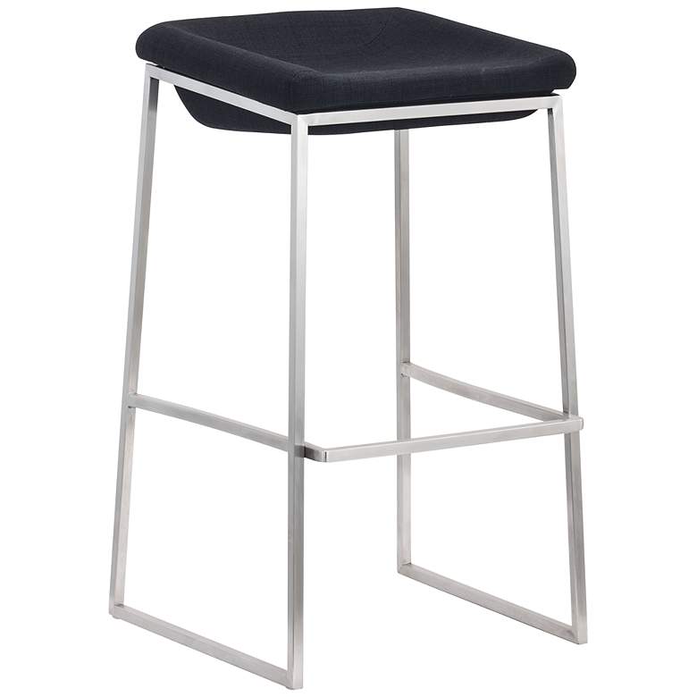 Image 1 Zuo Lids 30 inch Dark Gray Modern Bar Stool Chairs Set of 2