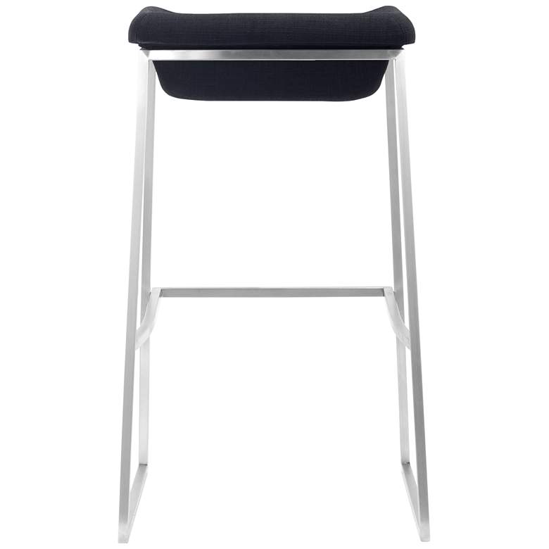 Image 5 Zuo Lids 30" Dark Gray Modern Bar Stool Chairs Set of 2 more views