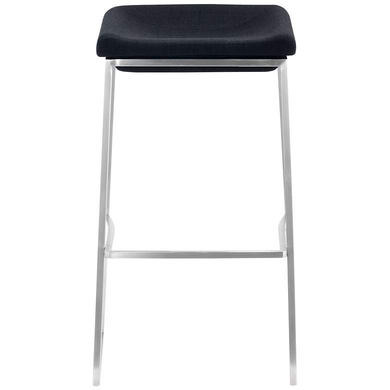 Image 6 Zuo Lids 30" Dark Gray Modern Bar Stool Chairs Set of 2 more views