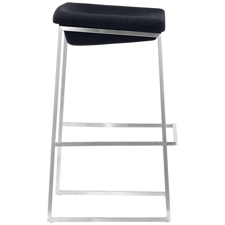 Image 7 Zuo Lids 30" Dark Gray Modern Bar Stool Chairs Set of 2 more views