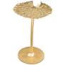 Zuo Lily 15" Wide Gold Leaf-Shaped Metal Side Table