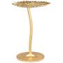 Zuo Lily 15" Wide Gold Leaf-Shaped Metal Side Table
