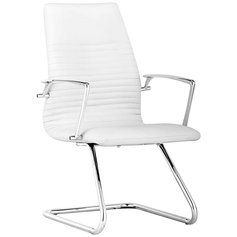 Image 1 Zuo Lion Conference White Chromed Steel Chair