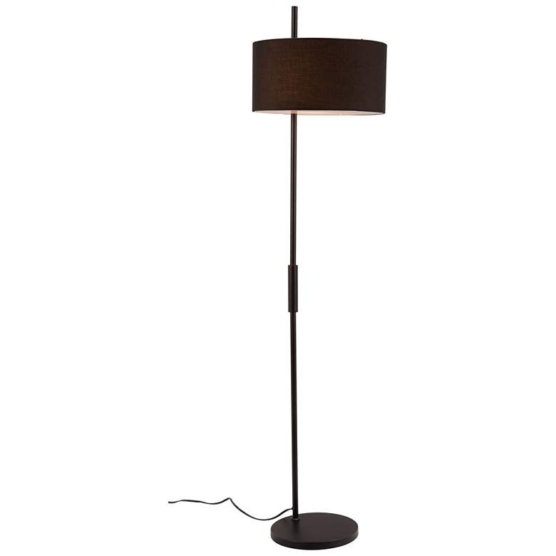 Image 1 Zuo Lonte 65 inch High Modern Black Offset Shade Floor Lamp