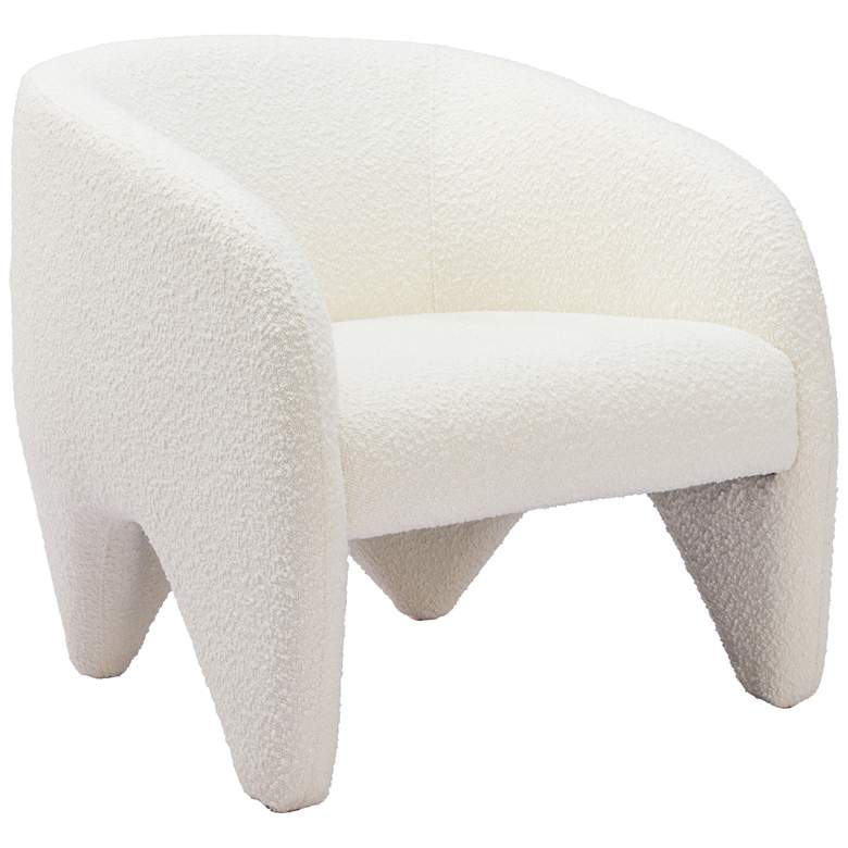 Image 1 Zuo Lopta 30" Wide White Fabric Modern Accent Chair