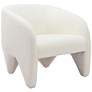 Zuo Lopta 30" Wide White Fabric Modern Accent Chair