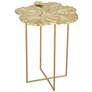 Zuo Lotus 16 3/4" Wide Gold Side Table