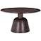 Zuo Lucena 33" Wide Bronze Wood Round Coffee Table