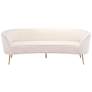 Zuo Luna 86 1/4" Wide White Fabric Sofa