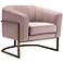 Zuo Lyric Pink Velvet Occasional Chair