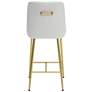 Zuo Madelaine 26 1/2" White Faux Leather Counter Stool