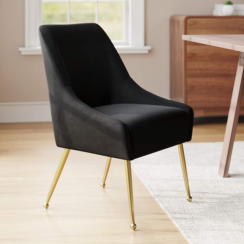 Image 1 Zuo Madelaine Black Fabric Dining Chair