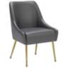 Zuo Madelaine Gray Faux Leather Dining Chair