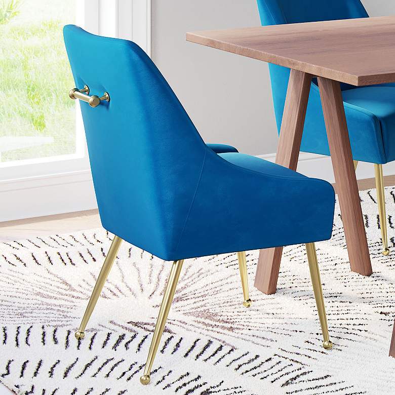 Image 1 Zuo Madelaine Navy Fabric Dining Chair