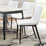 2_Zuo Magnus 21 1/4" Wide White Faux Leather Dining Chairs Set of 2