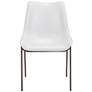 7_Zuo Magnus 21 1/4" Wide White Faux Leather Dining Chairs Set of 2 more views