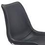 3_Zuo Magnus Black Faux Leather Dining Chairs Set of 2 more views