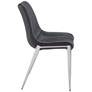 5_Zuo Magnus Black Faux Leather Dining Chairs Set of 2 more views