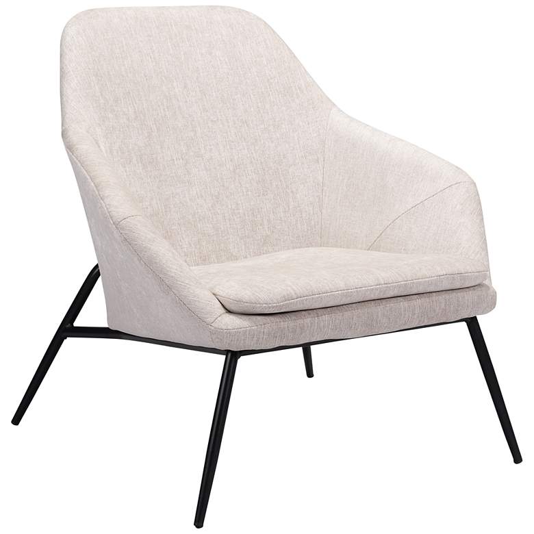 Image 1 Zuo Manuel Beige Fabric Accent Chair