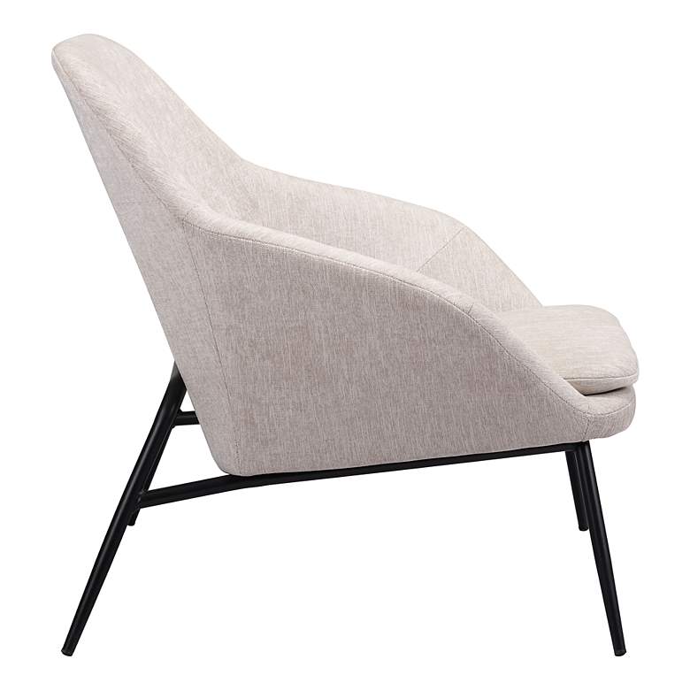 Image 3 Zuo Manuel Beige Fabric Accent Chair more views