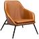 Zuo Manuel Tan Faux Leather Modern Accent Chair