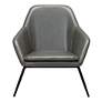 Zuo Manuel Vintage Gray Faux Leather Modern Accent Chair