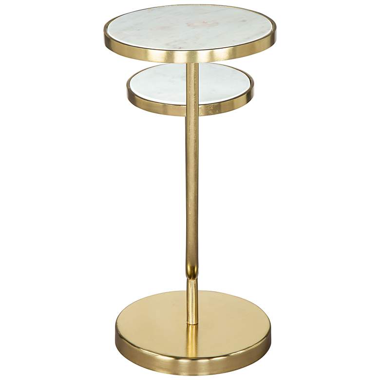 Image 7 Zuo Marc 15" Wide Gold 2-Tier Side Table more views