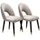 Zuo Miami Gray Fabric Dining Chairs Set of 2