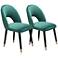 Zuo Miami Green Fabric Dining Chairs Set of 2