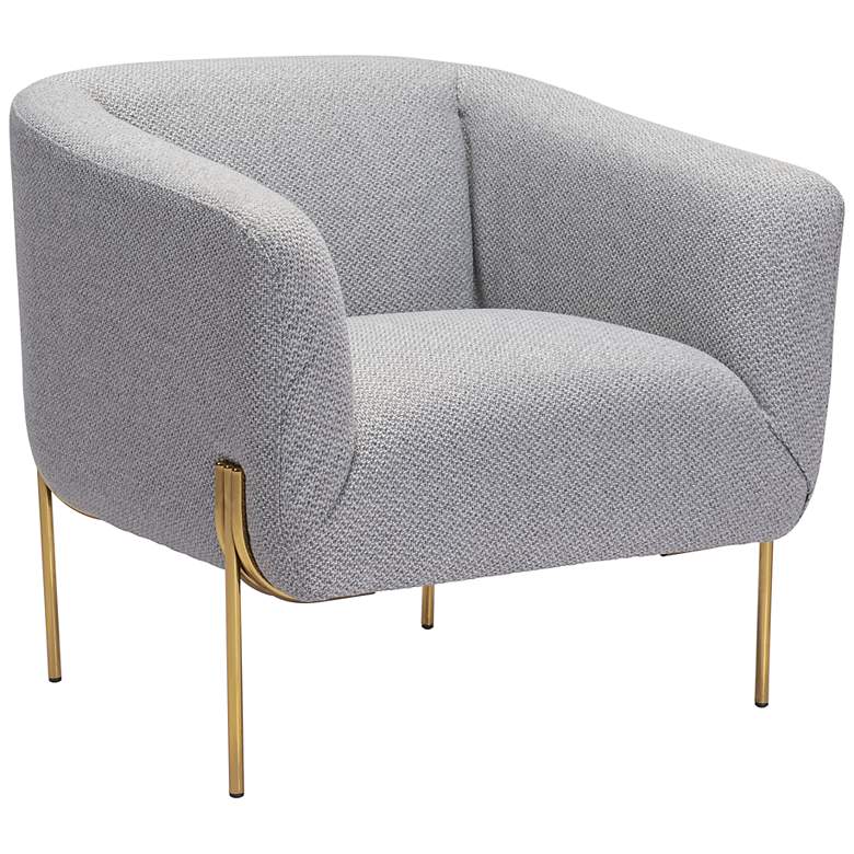 Image 2 Zuo Micaela Gray Fabric Lounge Chair