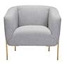 Zuo Micaela Gray Fabric Lounge Chair
