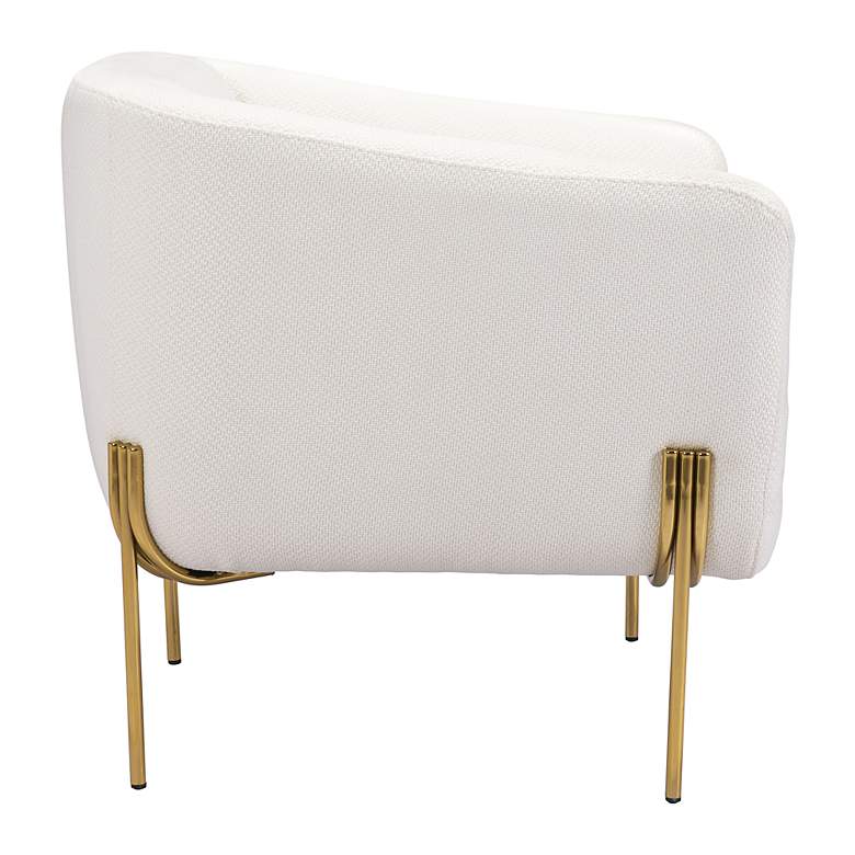 Image 5 Zuo Micaela Soft Ivory Fabric Lounge Chair more views