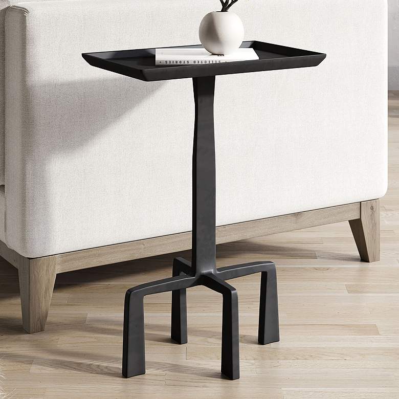 Image 1 Zuo Micah 15 1/2" Wide Antique Black Side Table
