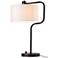 Zuo Middlemist 22" High Bent Arm White Shade USB Table Lamp