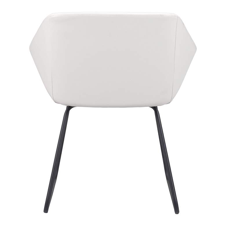Image 4 Zuo Miguel White Faux Leather Dining Chair more views
