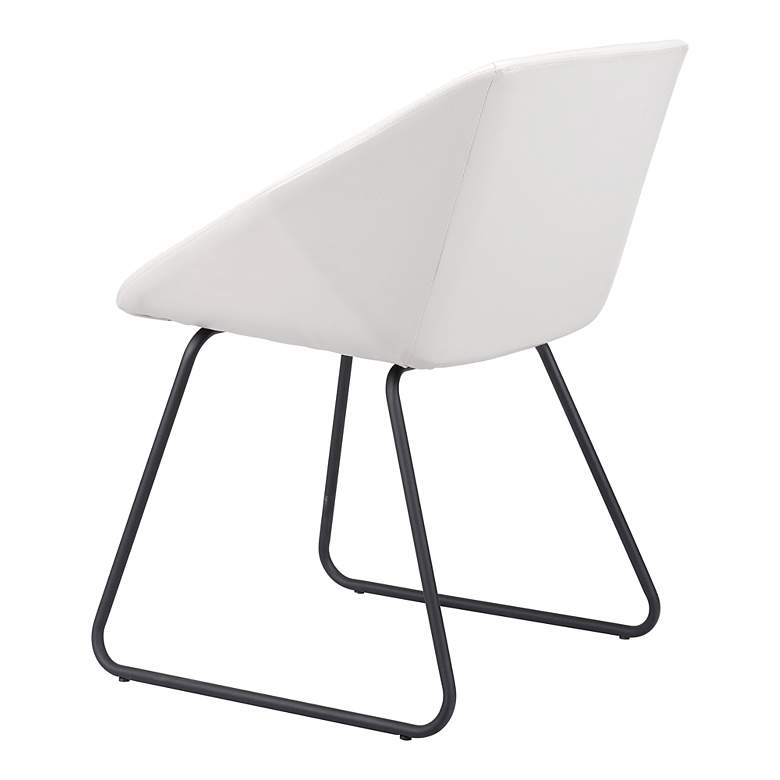 Image 6 Zuo Miguel White Faux Leather Dining Chair more views