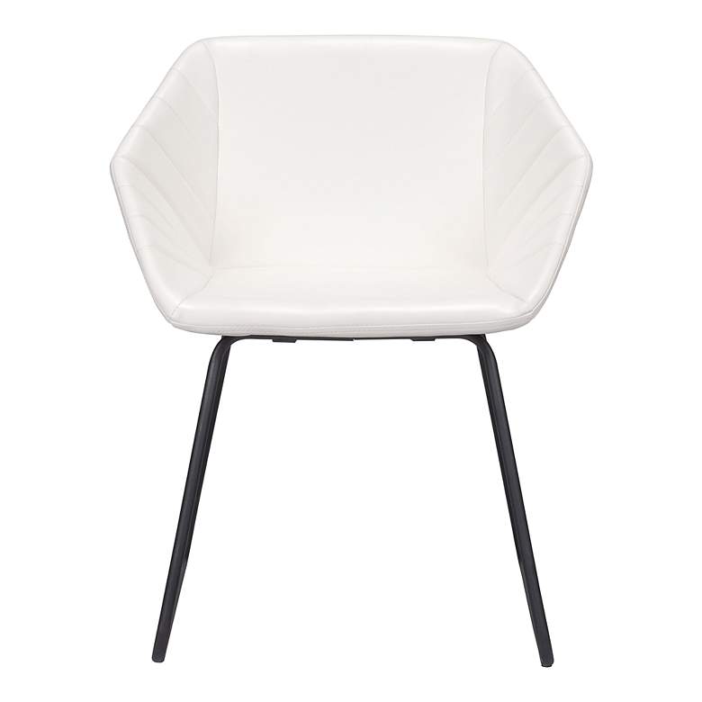 Image 7 Zuo Miguel White Faux Leather Dining Chair more views