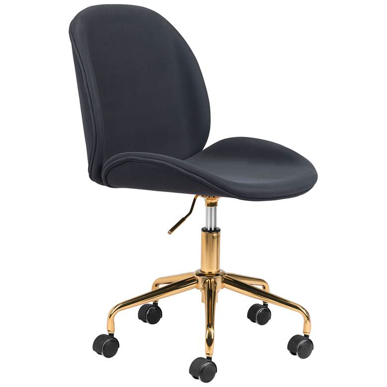 Image 1 Zuo Miles Black Adjustable Swivel Office Chair