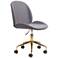 Zuo Miles Gray Adjustable Swivel Modern Office Chair