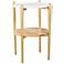 Zuo Mina 18" Wide White Marble Gold Metal 1-Shelf Side Table