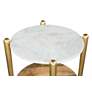 Zuo Mina 18" Wide White Marble Gold Metal 1-Shelf Side Table
