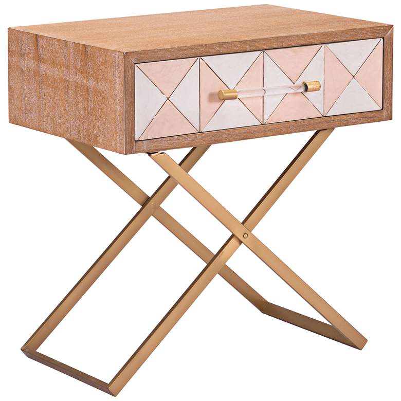 Image 1 Zuo Mod 23 3/4" Wide Multi-Color Modern Wood End Table