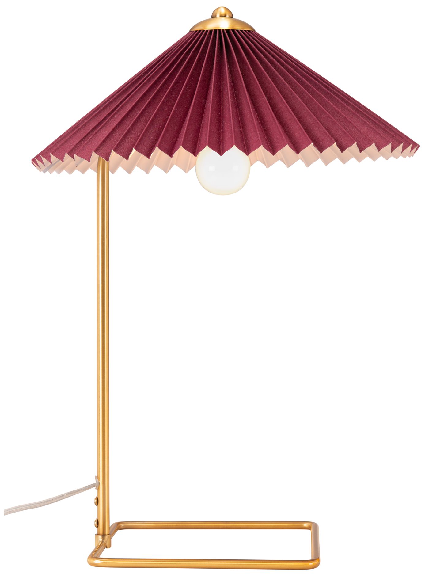 Image 2 Zuo Modern Charo 19" High Red and Gold Modern Luxe Table Lamp more views