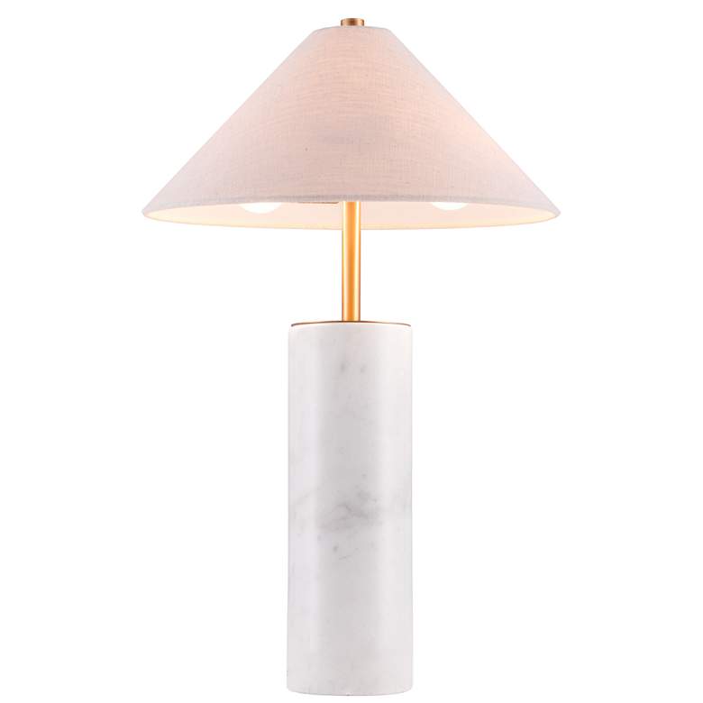 Image 1 Zuo Modern Ciara 21 3/4" Beige and White Modern Table Lamp