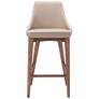 Zuo Moor 26" Beige Leatherette Metal Counter Chair