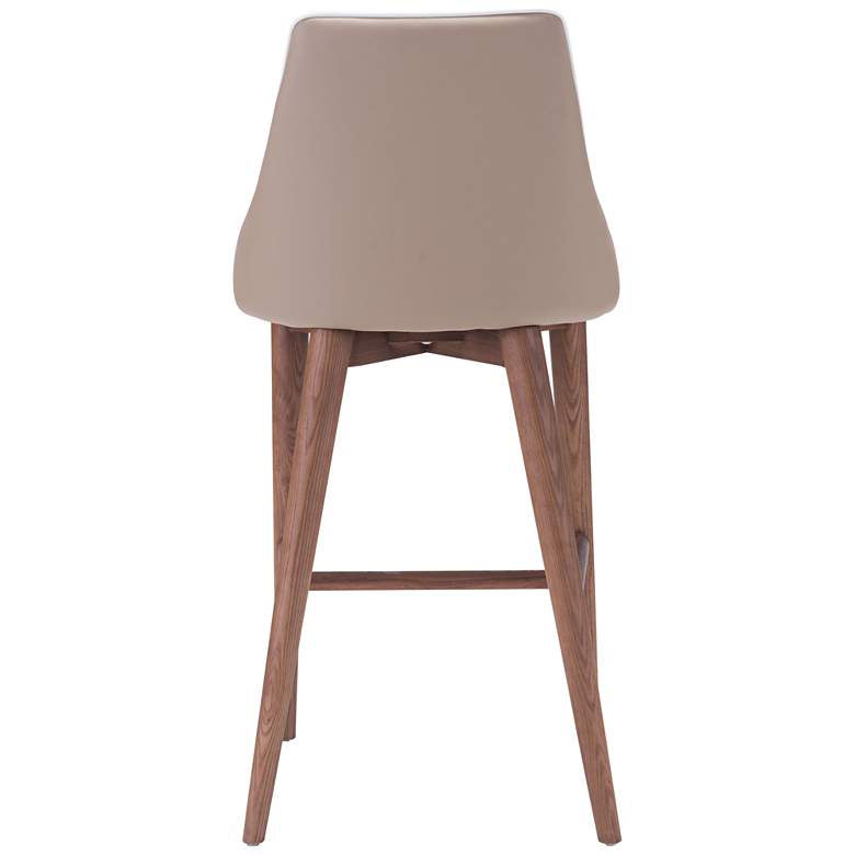 Image 4 Zuo Moor 26" Beige Leatherette Metal Counter Chair more views