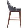 Zuo Moor 26" Dark Gray Leatherette Metal Counter Chair